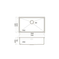 Кухонная мойка из нержавеющей стали Omoikiri Taki 74-U/IF-IN 4993497 (нержавеющая сталь) — 2