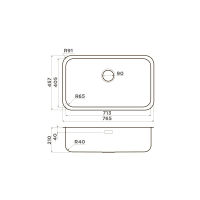 Кухонная мойка из нержавеющей стали Omoikiri Omi 76-U/I-IN 4993500 (нержавеющая сталь) — 2