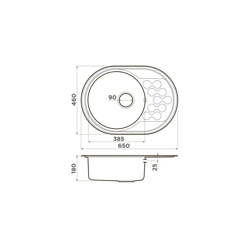 Кухонная мойка из нержавеющей стали Omoikiri Kasumigaura 65-IN 4993727 (нержавеющая сталь)