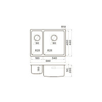 Кухонная мойка из нержавеющей стали Omoikiri Tadzava 58-2-U/I-IN-R 4993773 (нержавеющая сталь) — 2