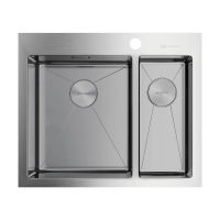 Кухонная мойка из нержавеющей стали Omoikiri Akisame 60-2-IN-L 4993775 (нержавеющая сталь) — 1