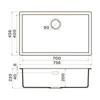 Кухонная мойка из керамики Omoikiri Yamakawa 75-U/I-WH 4993782 (artceramic/белый) — 2