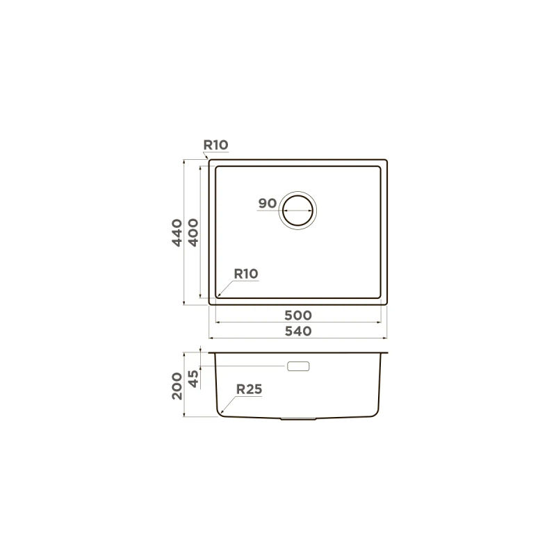 Кухонная мойка из нержавеющей стали Omoikiri Tadzava 54-U/I-Ultra-IN 4993800 (нержавеющая сталь)