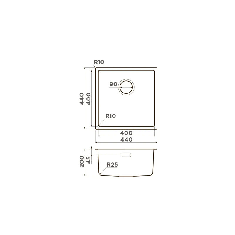 Кухонная мойка из нержавеющей стали Omoikiri Tadzava 44-U/I-Ultra-IN 4993801 (нержавеющая сталь)