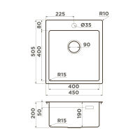 Кухонная мойка из нержавеющей стали Omoikiri Amadare 45-IN 4993802 (нержавеющая сталь) — 2