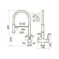 Смеситель для кухни Omoikiri Kanto C 4994015 хром — 2