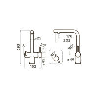 Смеситель для кухни Omoikiri Hotaru-GM-WH 4994053 вороненая сталь — 2