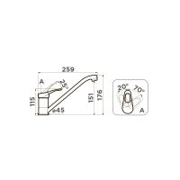Смеситель для кухни Omoikiri Kado-SA 4994166 бежевый — 2