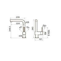 Смеситель для кухни Omoikiri Tanigawa-C4994240 хром — 2