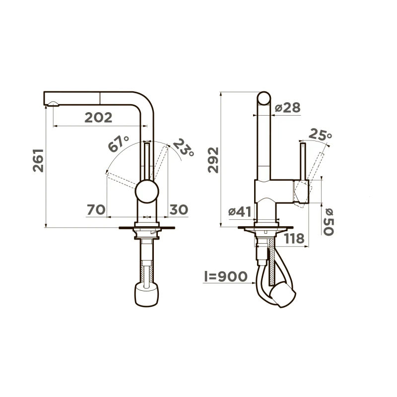 Смеситель для кухни Omoikiri Akashi-S-LG 4994263 светлое золото