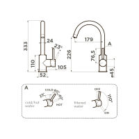 Смеситель для кухни Omoikiri Shinagawa 2 Plus-C 4994338 хром — 2