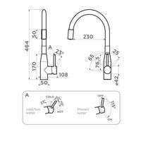 Смеситель для кухни Omoikiri Yatomi-2-Plus BN-BL 4994344 латунь/нержавеющая сталь/черный — 4