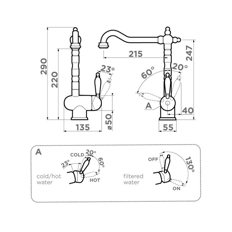 Смеситель для кухни Omoikiri Kyoto 2 Plus-G 4994353 латунь/золото