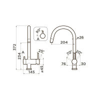 Смеситель для кухни Omoikiri Yamada-GB 4994361 графит — 2