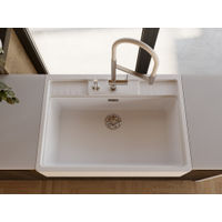 Смеситель для кухни Omoikiri Kanto-2 Plus-SB-BN-WH 4994450 латунь/нержавеющая сталь/белый — 3