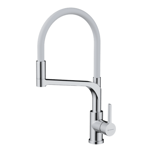 Смеситель для кухни Omoikiri Sinto 2 Plus-SB-BN-WH 4994468 латунь/нержавеющая сталь/белый