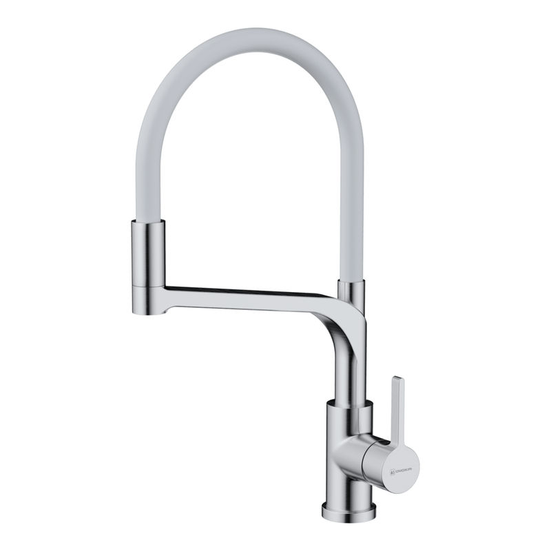 Смеситель для кухни Omoikiri Sinto 2 Plus-SB-BN-WH 4994468 латунь/нержавеющая сталь/белый