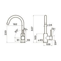 Смеситель для кухни Omoikiri Shinagawa-LG 4994481 латунь/светлое золото — 4