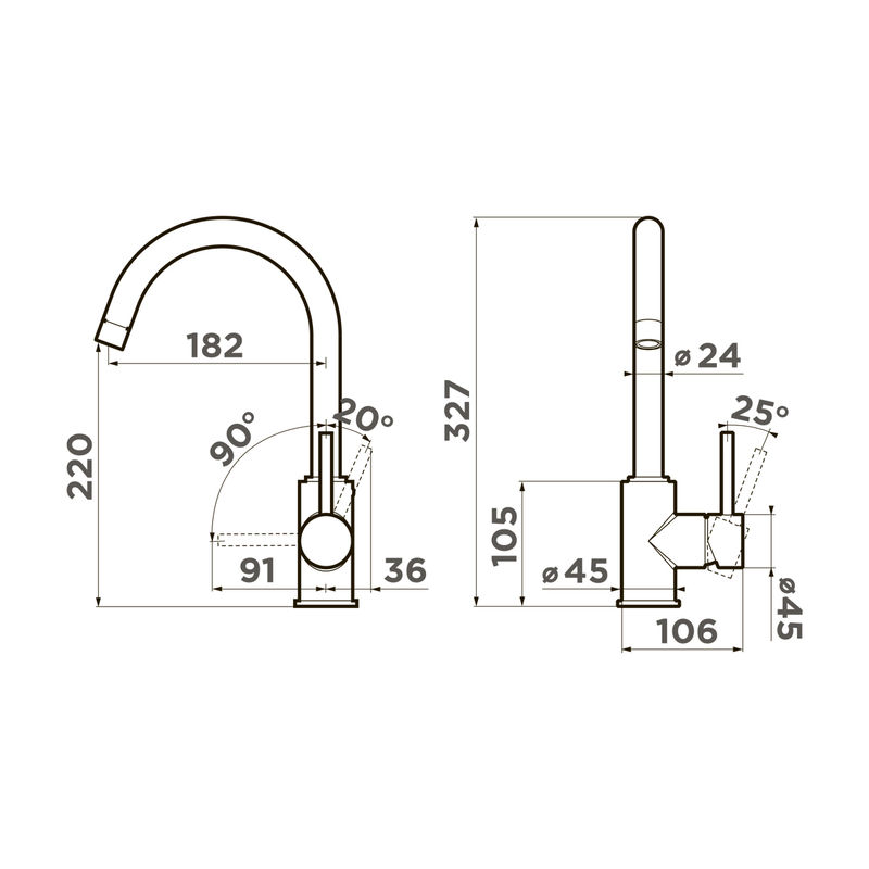 Смеситель для кухни Omoikiri Shinagawa-LG 4994481 латунь/светлое золото