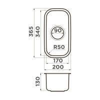 Кухонная мойка из нержавеющей стали Omoikiri Omi 20-U-IN 4997022 (нержавеющая сталь) — 2