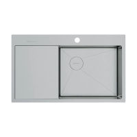 Кухонная мойка из нержавеющей стали Omoikiri Akisame 86-IN-R Side 4997042 (нержавеющая сталь) — 1
