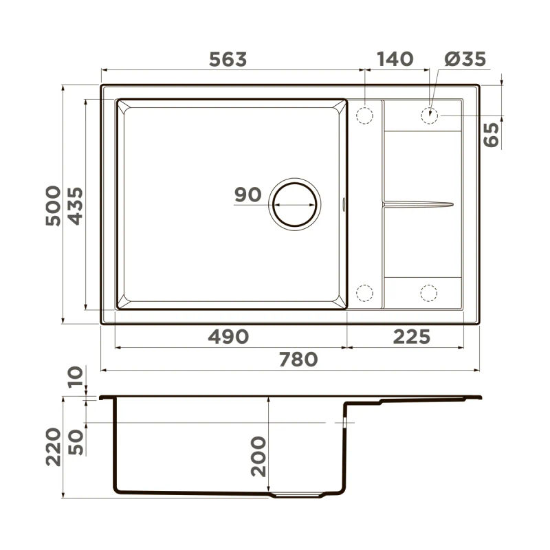 Кухонная мойка из керамики Omoikiri Sumi 78A-LB-WH 4997100 (artceramic/белый)
