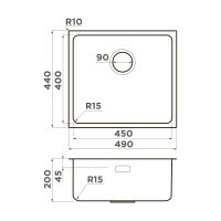 Кухонная мойка из нержавеющей стали Omoikiri Tadzava 49-U/I-IN Ultra 15 4997115 (нержавеющая сталь) — 2