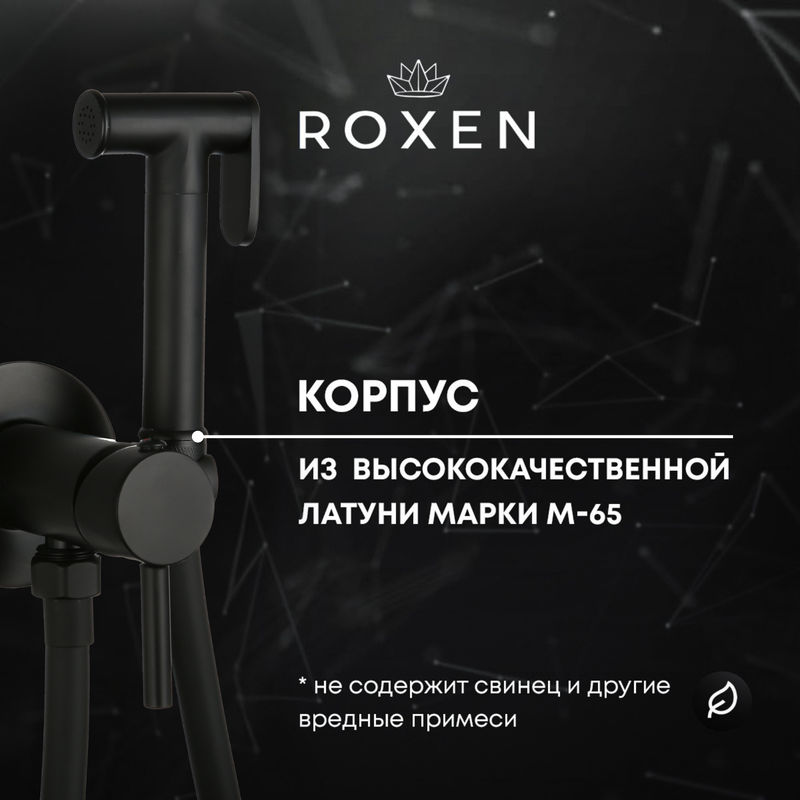 Встраиваемый гигиенический душ Roxen Santi 50094000-B черный