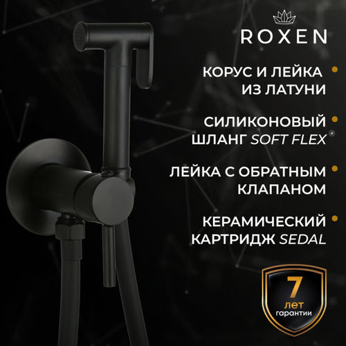 Встраиваемый гигиенический душ Roxen Santi 50094000-B черный