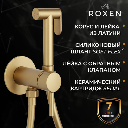 Встраиваемый гигиенический душ Roxen Santi 50094000-GB брашированное золото