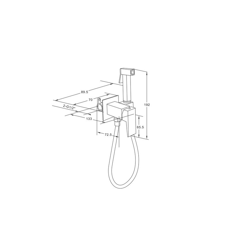 Встраиваемый гигиенический душ Roxen Caspia 500960-CH хром