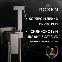 Встраиваемый гигиенический душ Roxen Caspia 500960-GM оружейная сталь — 7