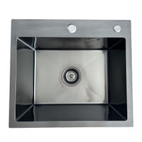 Кухонная мойка из нержавеющей стали BLANTEK LS-5044B Nano black (+ 500B40B) 5044223 — 1