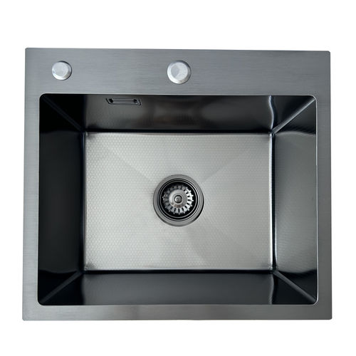 Кухонная мойка из нержавеющей стали BLANTEK LS-5044HN Honeycomb Nano black (+ 500B40B) 5044224