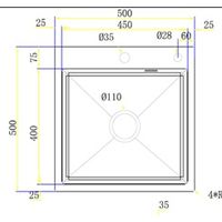 Кухонная мойка из нержавеющей стали BLANTEK FS-5050H Honeycomb ECO (+501F40-S) 5050202 — 9