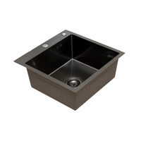 Кухонная мойка из нержавеющей стали BLANTEK FS-5050B Nano black ECO (+501F40-B) 5050203 — 2