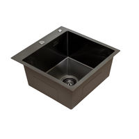 Кухонная мойка из нержавеющей стали BLANTEK LS-5050B Nano black (+ 500B40B) 5050223 — 2
