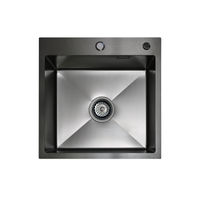 Кухонная мойка из нержавеющей стали BLANTEK LS-5050HN Honeycomb Nano black (+ 500B40B) 5050224 — 1