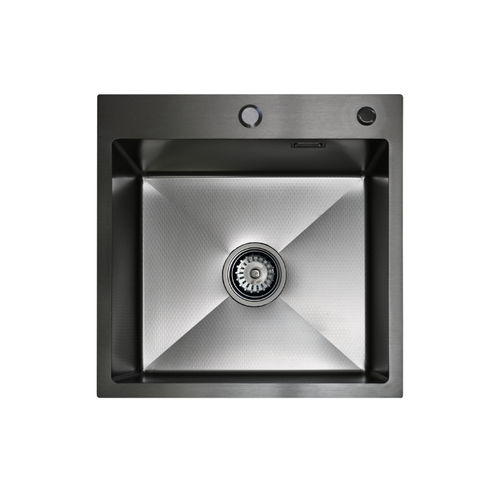 Кухонная мойка из нержавеющей стали BLANTEK LS-5050HN Honeycomb Nano black (+ 500B40B) 5050224