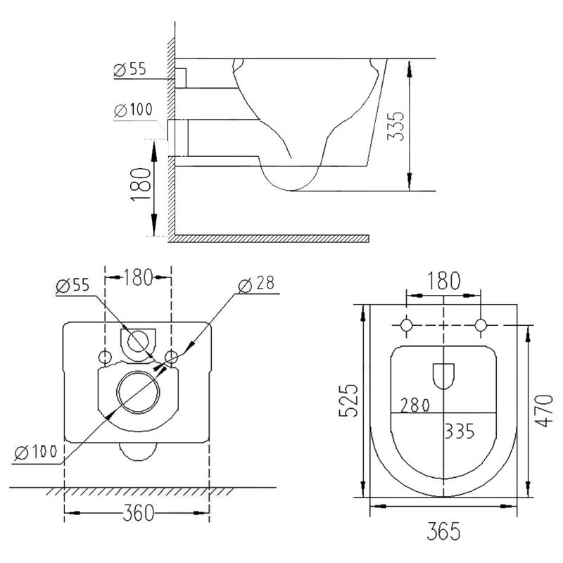 Унитаз подвесной с инсталляцией Roxen StounFix Dual Fresh 505547 6 в 1 (состоит из: 710200, Santi 410260W, 530155-01)