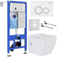 Унитаз подвесной с инсталляцией Roxen StounFix Dual Fresh 506235 6 в 1 (состоит из: 710200, Santi 410260W, 530135-01X) — 1