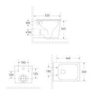 Унитаз подвесной с инсталляцией Roxen StounFix Dual Fresh 513314 6 в 1 (состоит из: 710200, Santi 410260CH, 530135-01) — 21