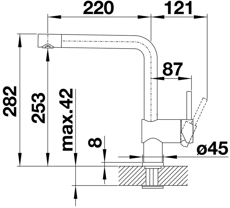 Смеситель для кухни Blanco Linus 514019 хром