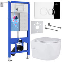 Унитаз подвесной с инсталляцией Roxen StounFix Dual Fresh 516917 6 в 1 (состоит из: 710200, Santi 410260CH, 530155-01) — 1