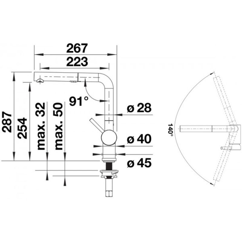 Смеситель для кухни Blanco Linus-S Vario 518406