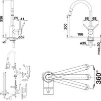 Смеситель для кухни Blanco Mida-S Silgranit 521454 (хром) — 8