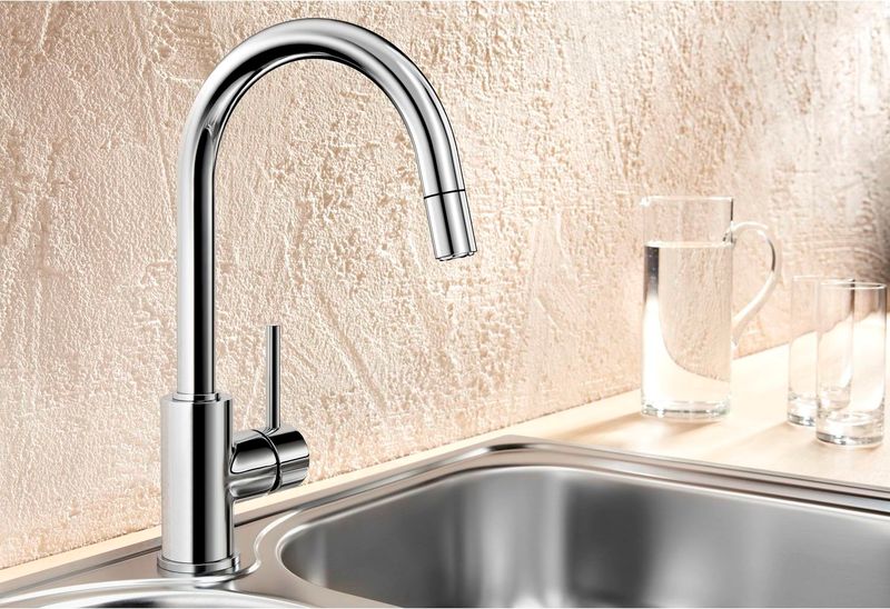 Смеситель для кухни Blanco Mida-S Silgranit 521454 (хром)