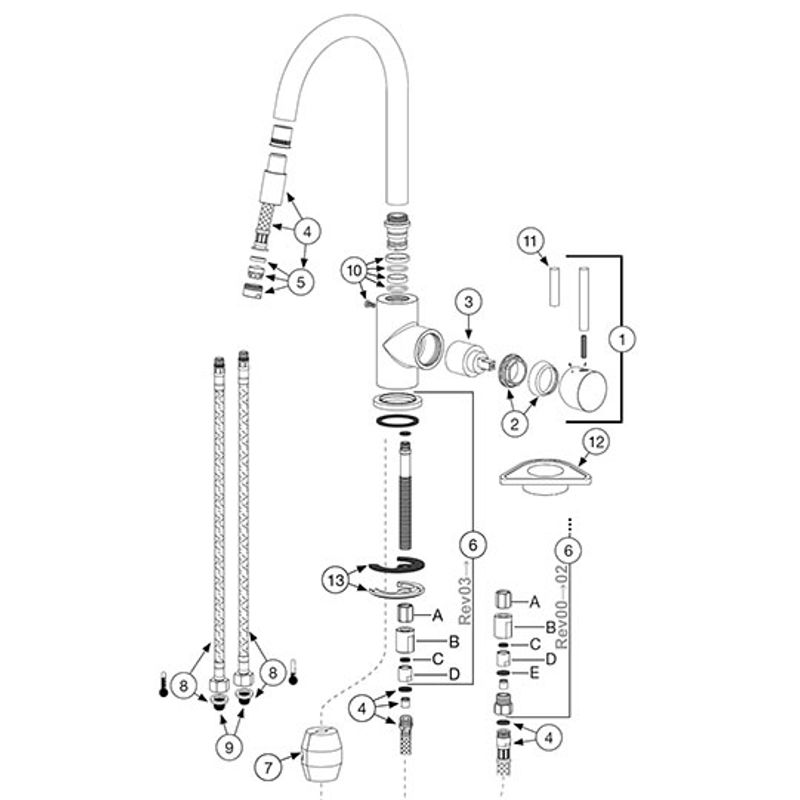 Смеситель для кухни Blanco Mida-S Silgranit 521454 (хром)