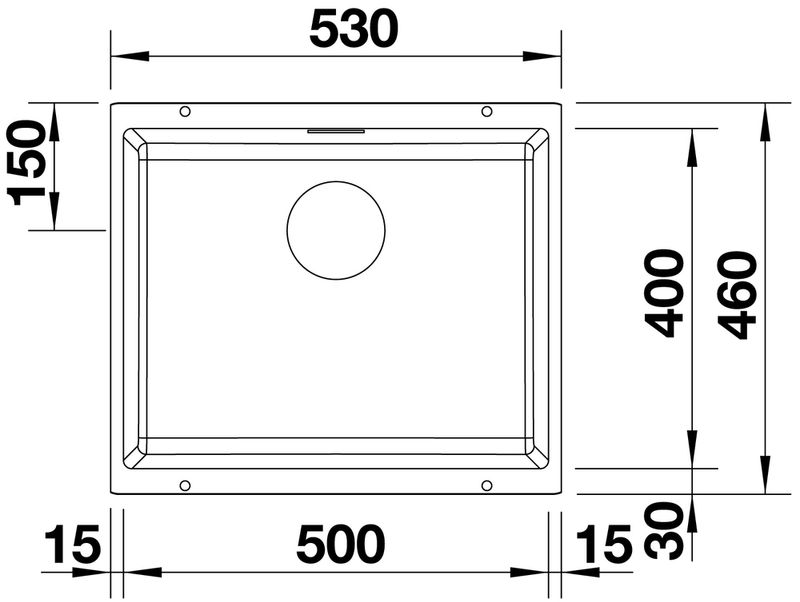 Кухонная мойка Blanco Subline 500-U 523436 (белый)