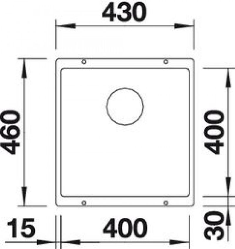 Кухонная мойка Blanco Subline 400-U 525990 (черный)